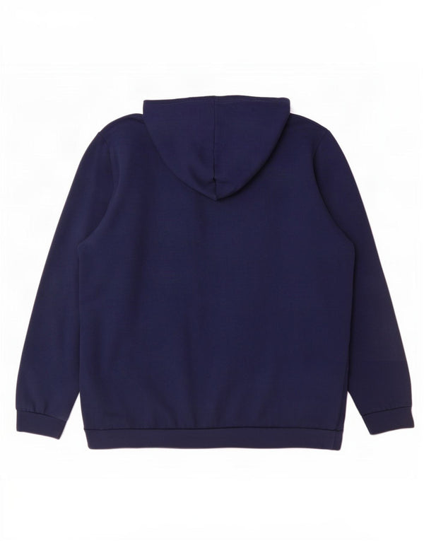 Adidas Męska bluza z kapturem, duża, granatowa, bawełniana