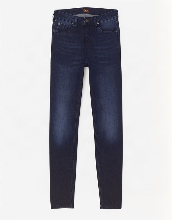 Damskie jeansy Lee Malone Skinny W26 L32 Granatowe, bawełniane
