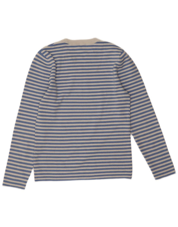 Damski sweter z okrągłym dekoltem John Lewis UK 12 w średnie niebieskie paski