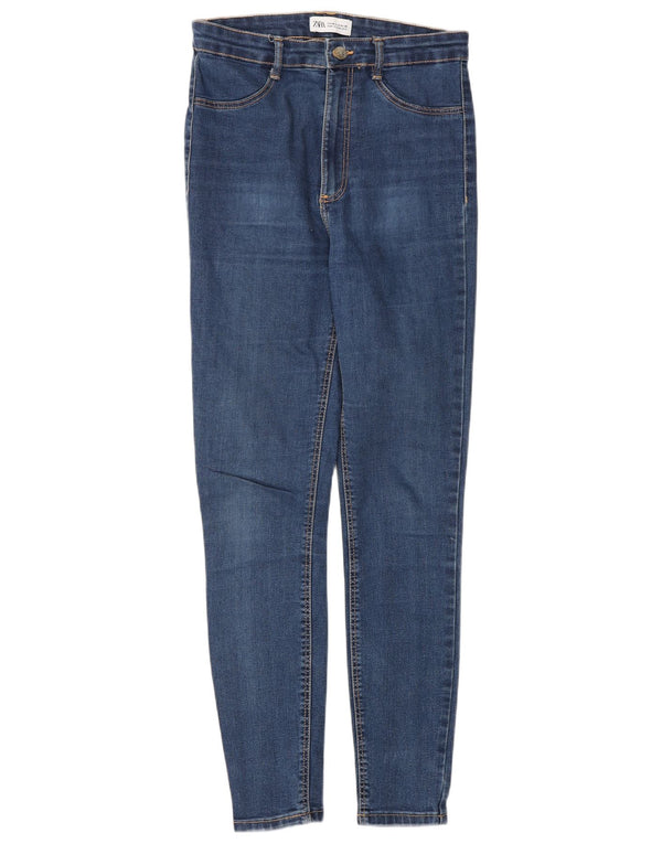 Damskie jeansy obcisłe z wysokim stanem Zara EU 40 Medium W30 L28 Niebieskie