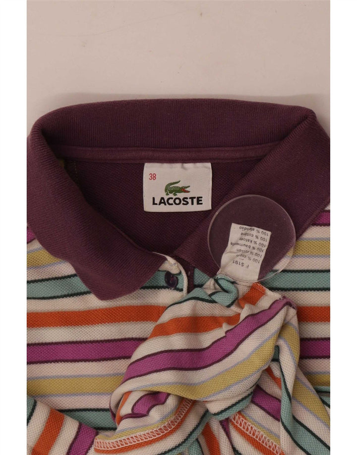 Damska koszulka polo Lacoste Regular, rozmiar 38, w średnie wielokolorowe paski