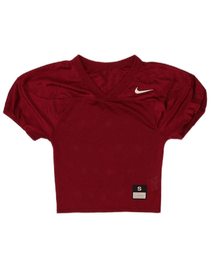 T-shirt damski Nike Top UK 8, mały, bordowy poliester