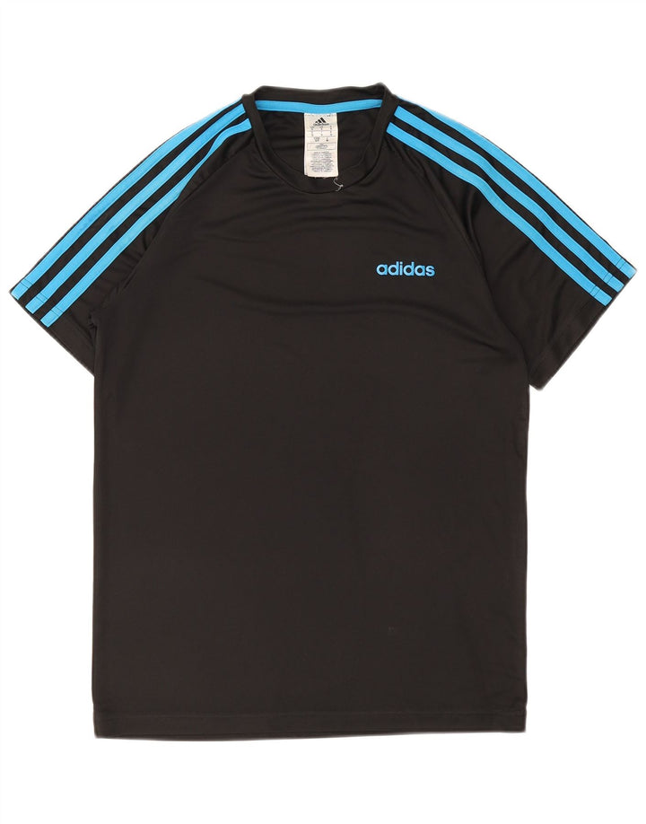 Adidas Męski T-shirt Top Mały Czarny Poliester