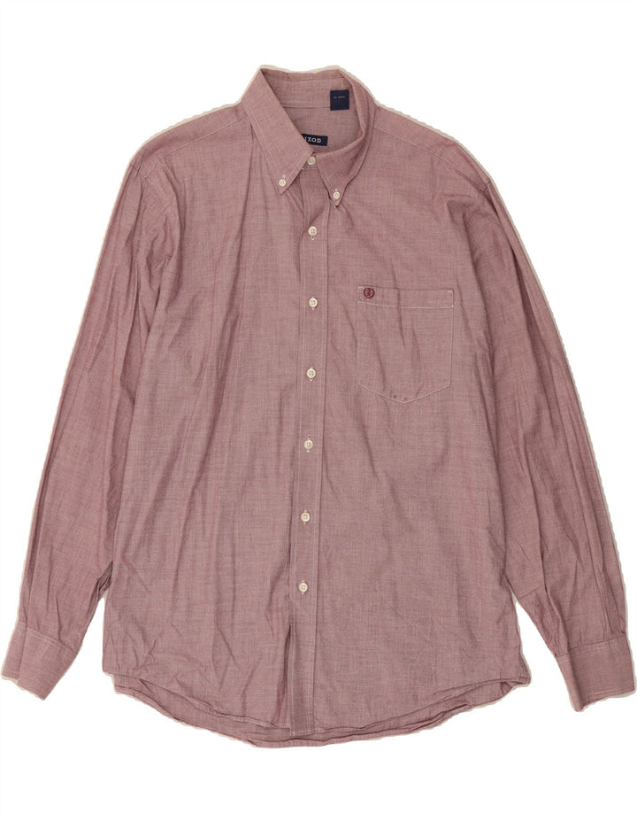 IZOD Mens Shirt Large Burgundy Cotton Vintage Izod and Second-Hand Izod from Messina Hembry 