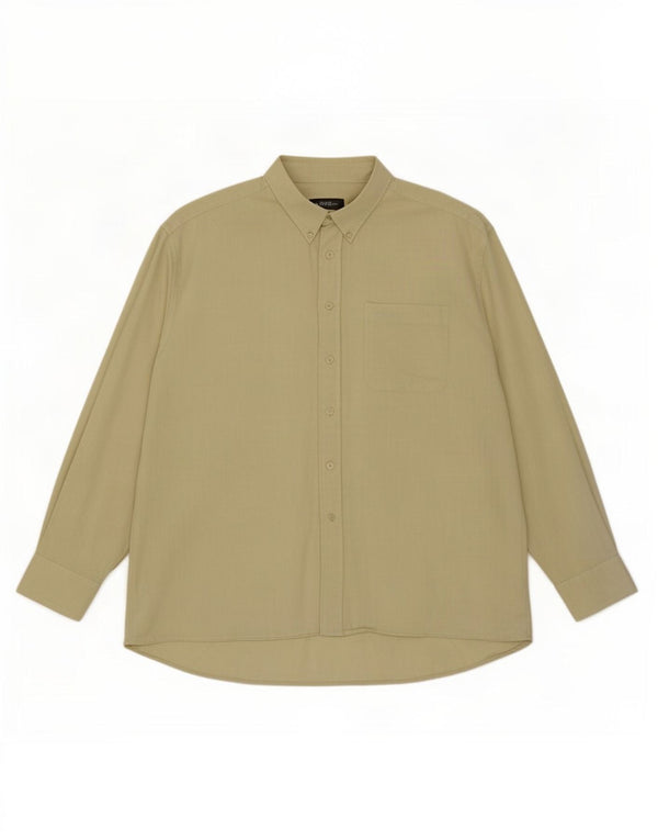 Koszula męska Pierre Cardin, rozmiar 18, 2XL, bawełna khaki