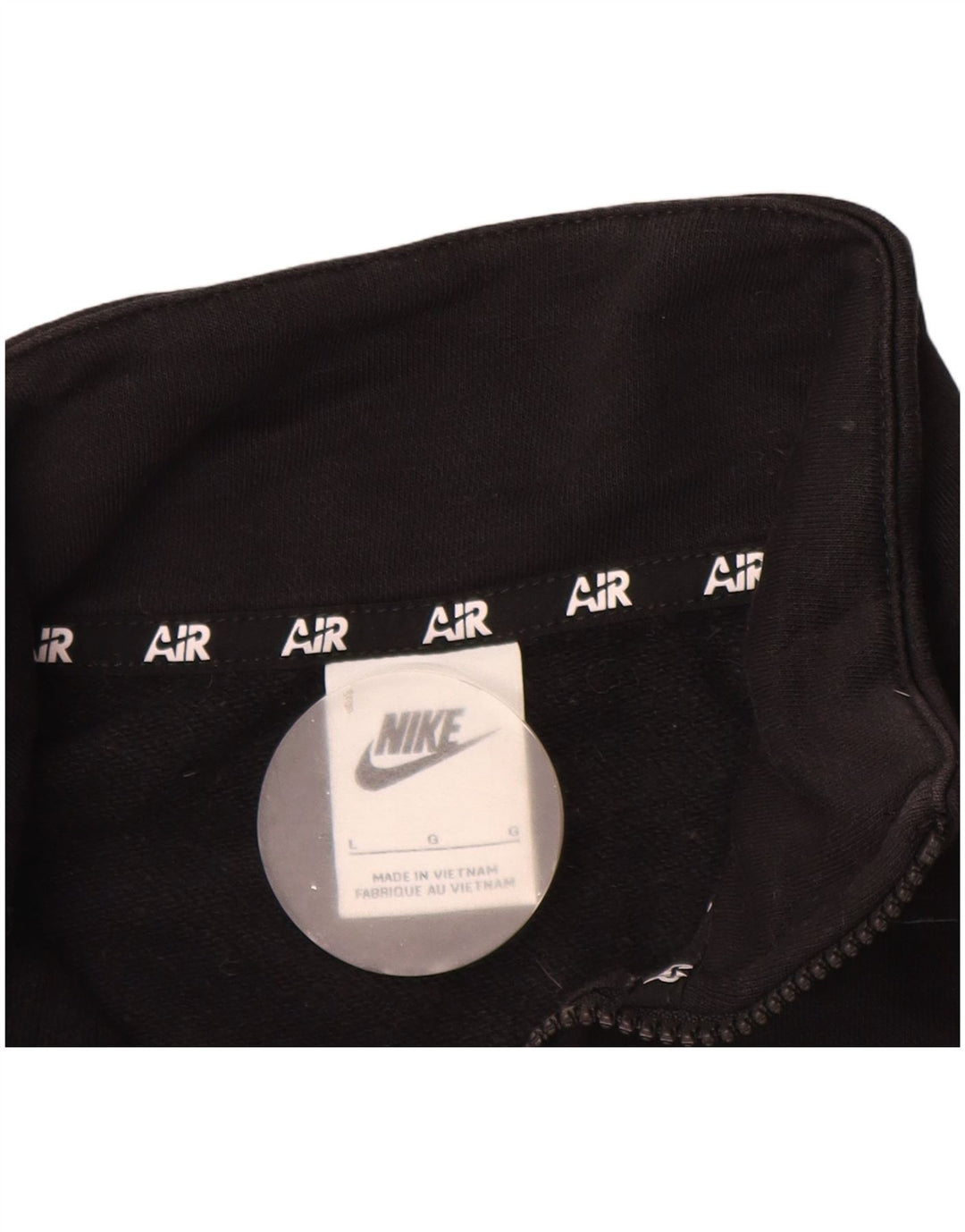 Damska bluza dresowa Nike Oversized Crop Zip Neck UK 16, duża czarna