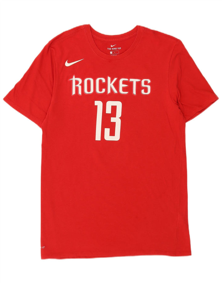 Męska koszulka z grafiką Nike Houston Rockets, bawełniana, średnia czerwona