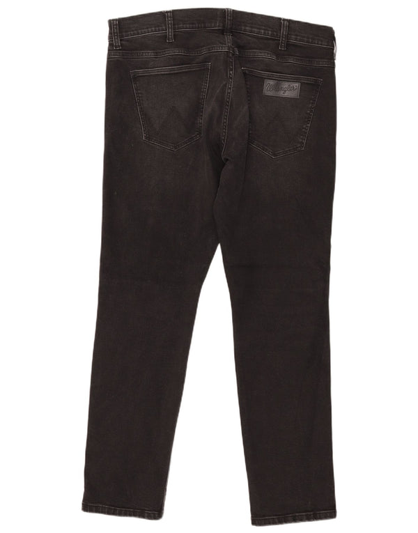 WRANGLER Męskie jeansy Larston Slim W38 L32 Czarne bawełniane