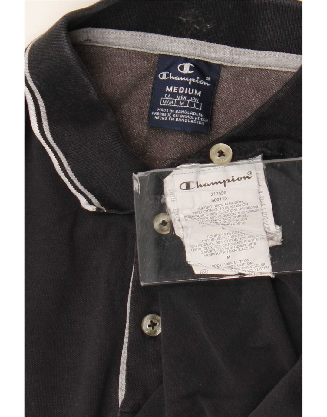 Męska koszulka polo Champion, średnia, granatowa, bawełniana w paski