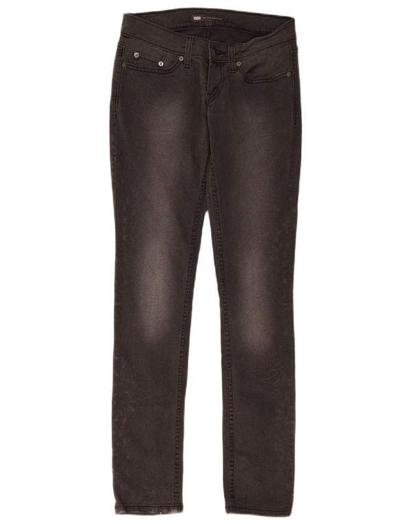 Damskie jeansy Levi's 524 Super Low Skinny W29 L32 Szara bawełna
