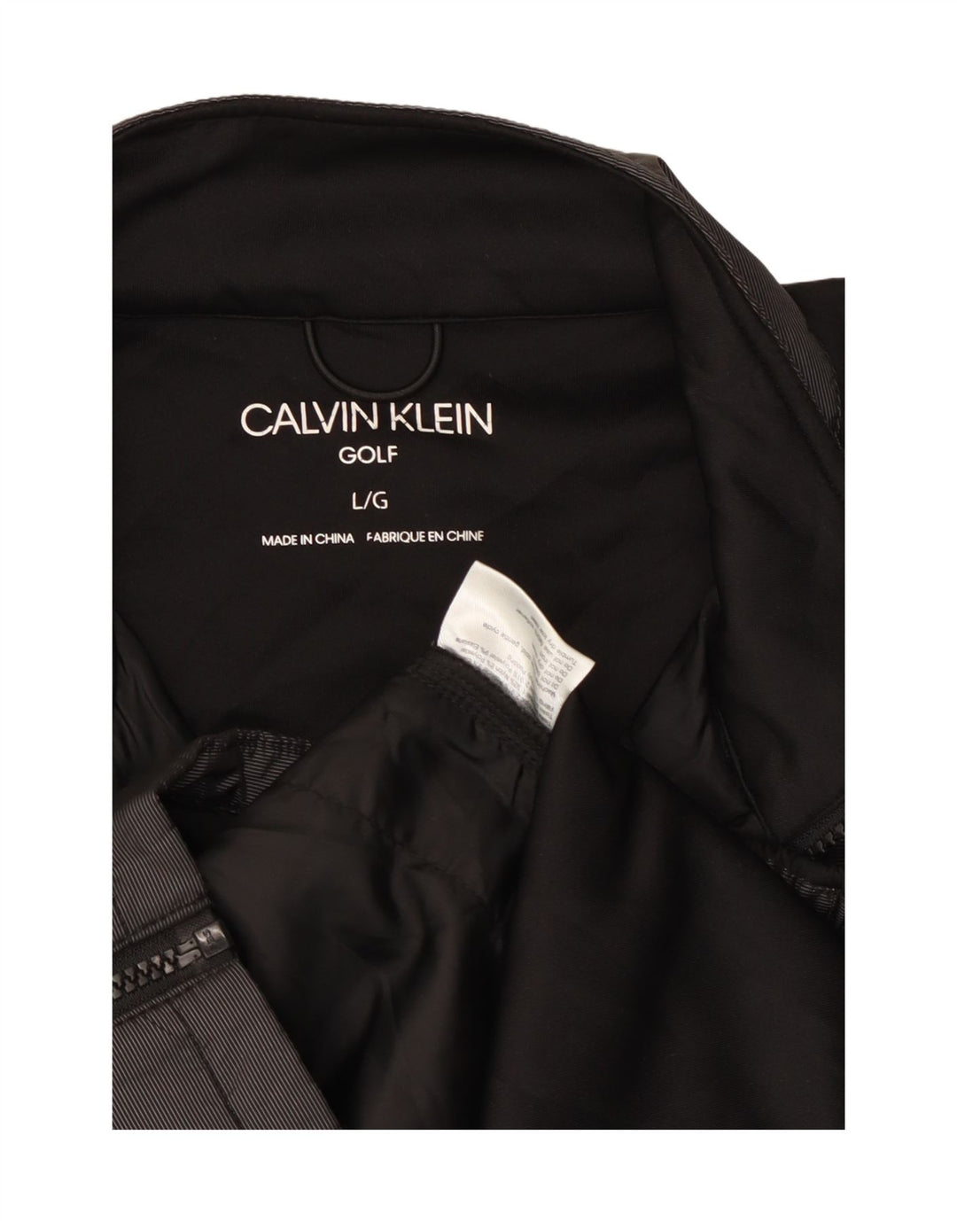 Męska kurtka dresowa Calvin Klein, duża, czarna, nylonowa