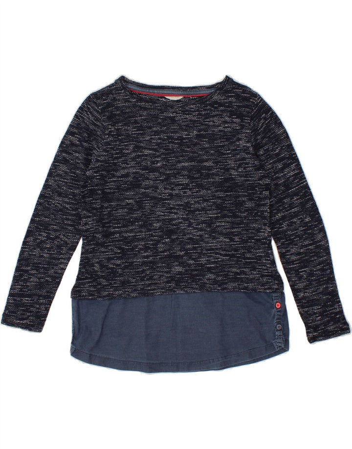 WHITE STUFF Womens Boat Neck Jumper Sweater UK 12 Medium Navy Blue Flecked Vintage White Stuff and Second-Hand White Stuff from Messina Hembry 
