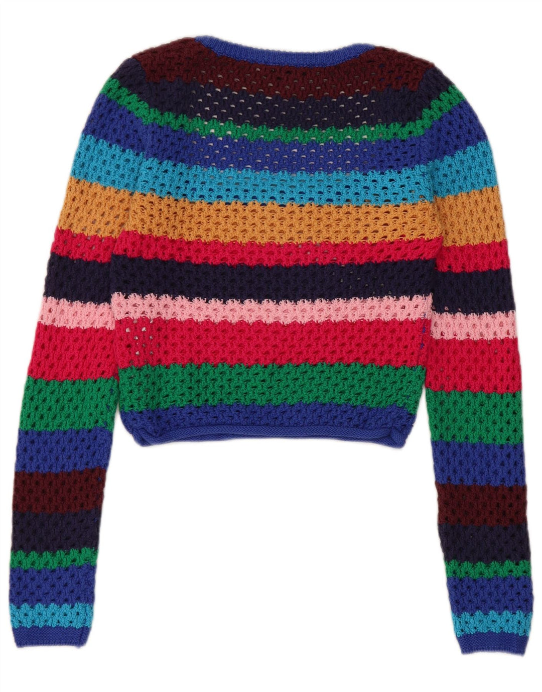 Damski sweter Zara z dekoltem w łódkę UK 12, średnie, wielokolorowe paski