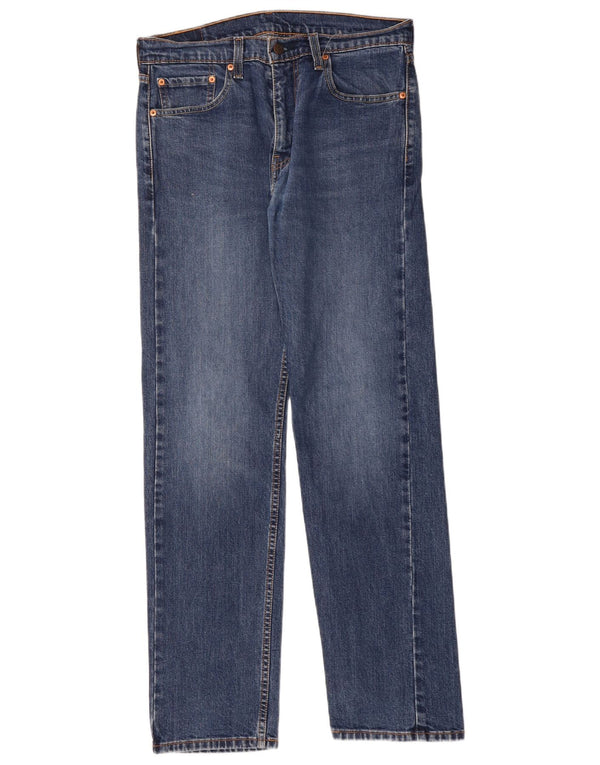 Męskie jeansy Levi's 505 Straight W32 L34 Niebieskie bawełniane