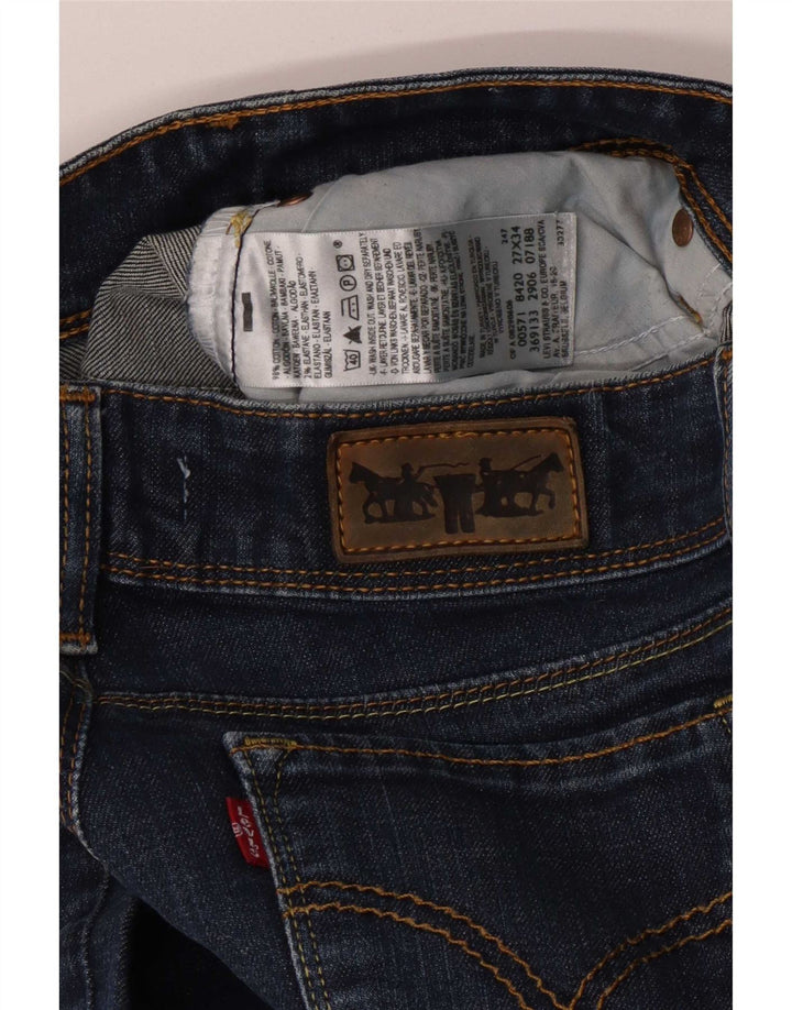 Damskie jeansy Levi's 571 Slim W27 L29 Niebieskie bawełniane