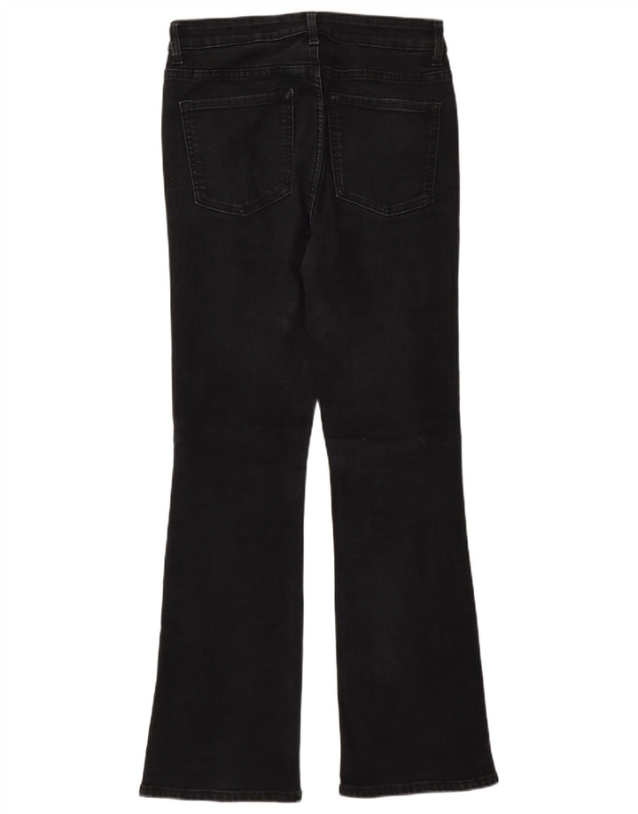 Marks & Spencer Damskie jeansy rozkloszowane UK 10 Small W26 L30 Szara bawełna