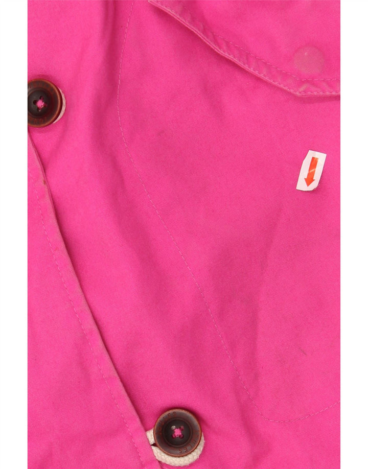 Damska kurtka przeciwdeszczowa z kapturem JOULES UK 18 XL, różowa, bawełniana