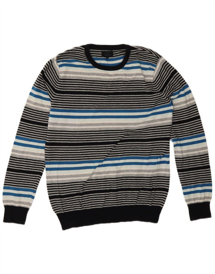 Męski sweter Jack & Jones z okrągłym dekoltem, w średnie, wielokolorowe paski