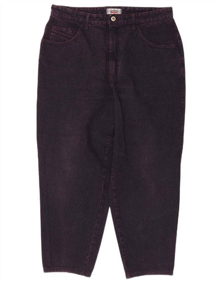 Damskie jeansy zwężane VINTAGE W34 L27 fioletowe