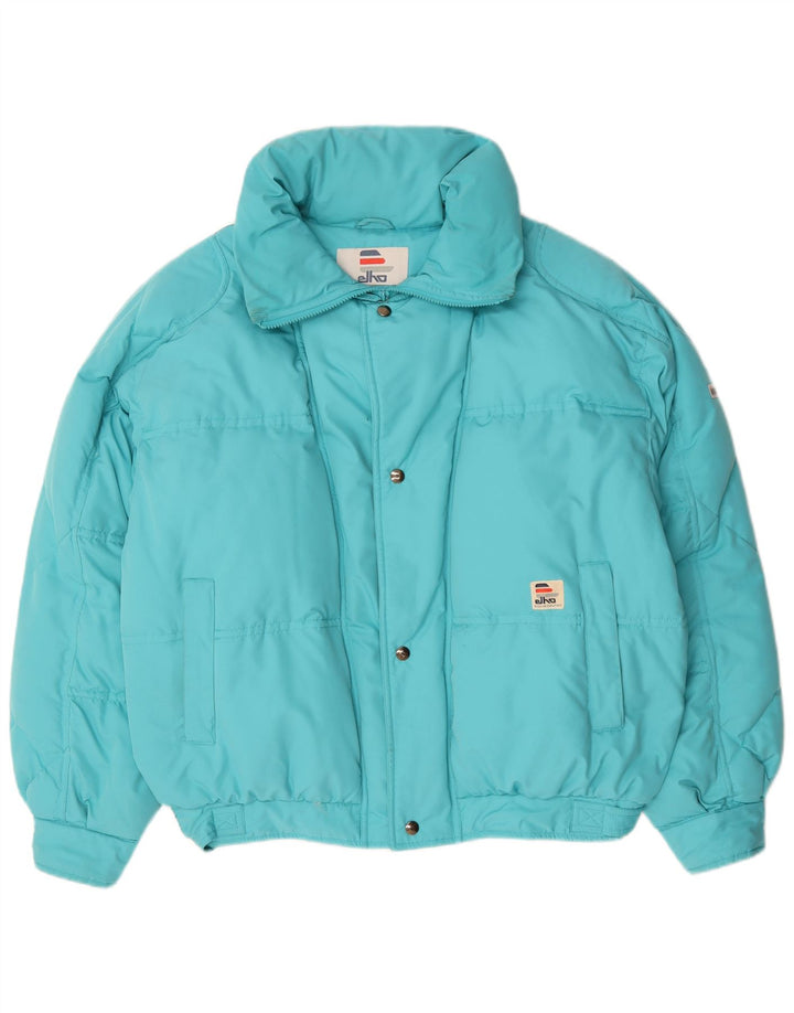 Męska kurtka oversize Elho IT 50, duża, turkusowa, poliester