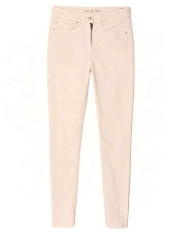 Marks & Spencer Damskie jeansy Jegging UK 10 Small W28 L30 Biała bawełna