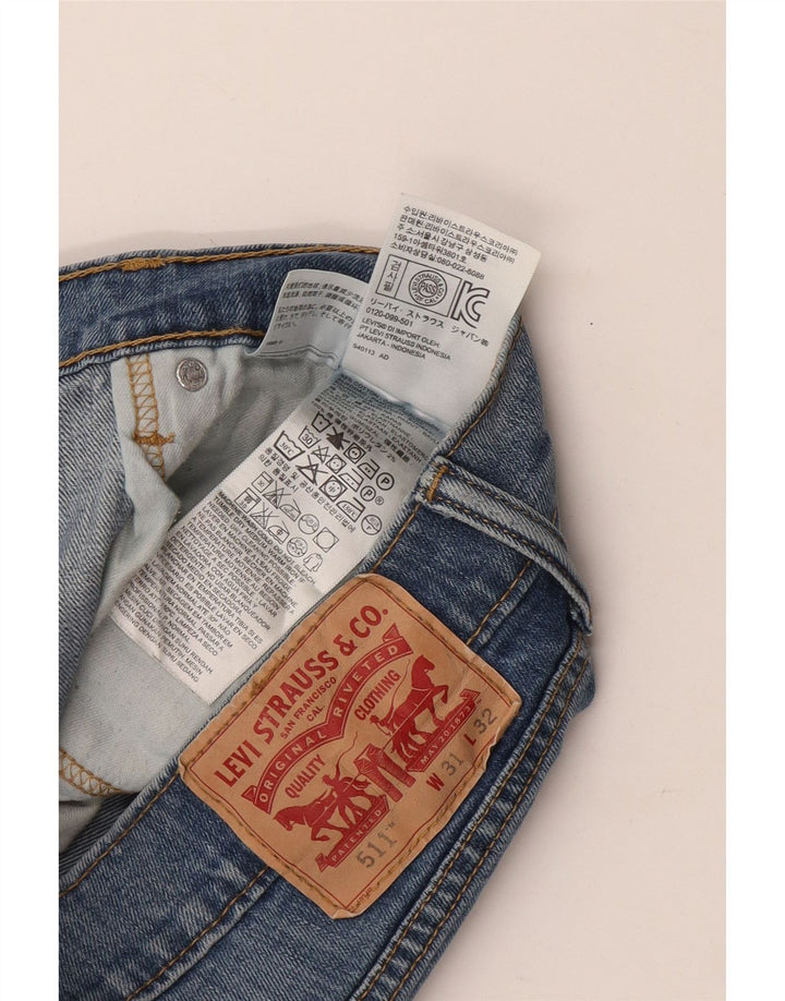 Męskie jeansy LEVI'S 511 Slim W31 L32 Niebieskie bawełniane
