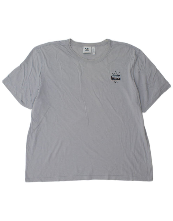 Adidas Męska koszulka graficzna Top 2XL Niebieska bawełna