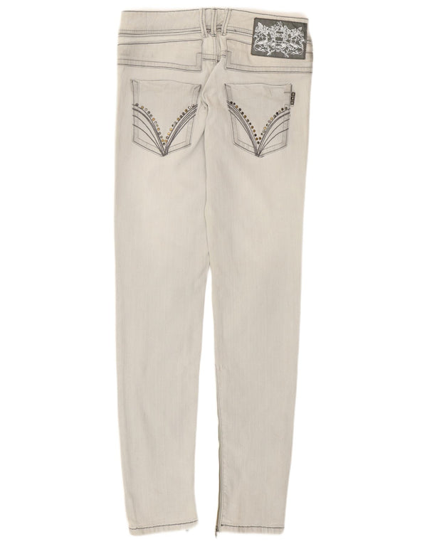 River Island Womens Skinny Jeans UK 10 Small W27 L31 Grey Cotton