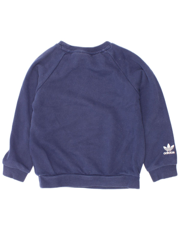 Bluza chłopięca Adidas z grafiką, 3-4 lata, granatowa, bawełniana