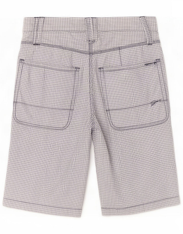 Gas Mens Casual Shorts Medium W30 Blue Gingham