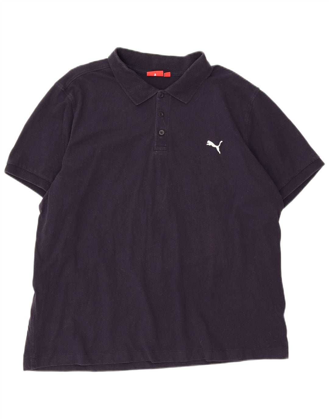 PUMA Mens Polo Shirt 2XL Navy Blue Cotton