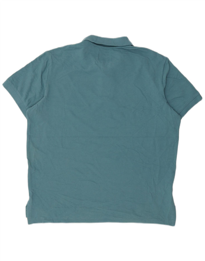 Męska koszulka polo Eddie Bauer, duża, niebieska, bawełniana