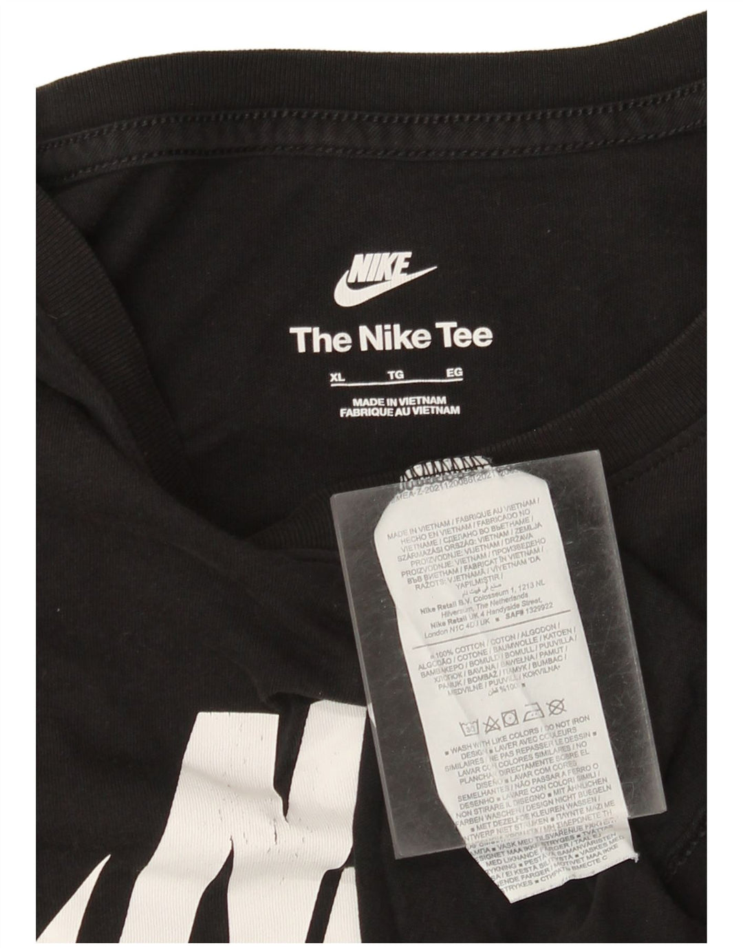 Męska koszulka z grafiką Nike, XL, czarna, bawełniana