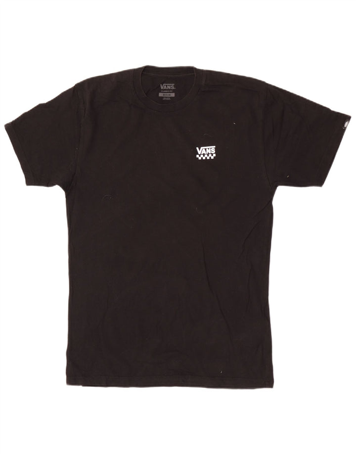 Męski T-shirt Vans o klasycznym kroju, średni czarny, bawełniany