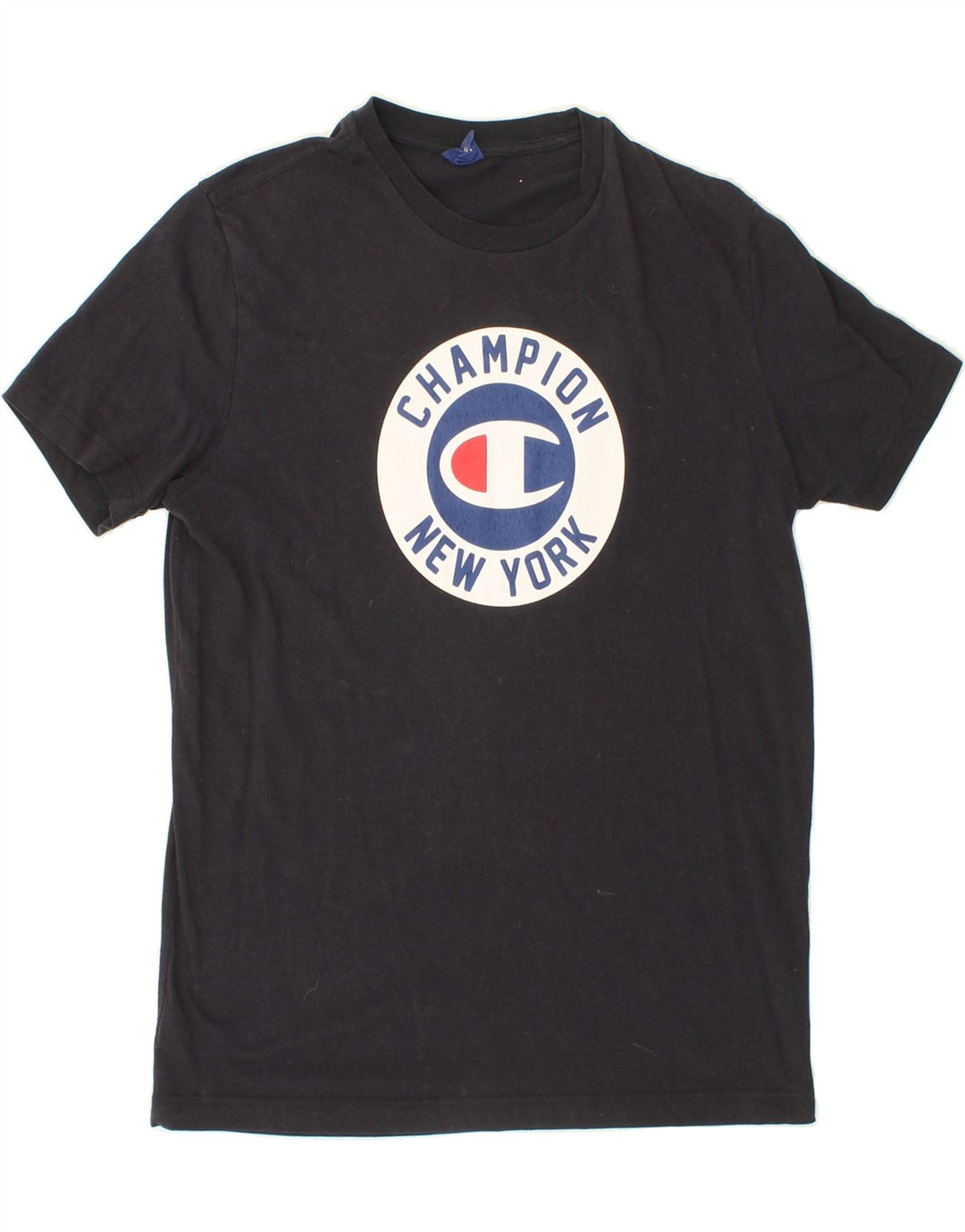 CHAMPION Mens Graphic T-Shirt Top Large Navy Blue Vintage Champion and Second-Hand Champion from Messina Hembry 