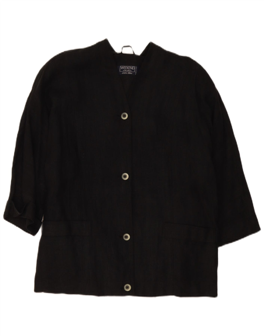 Max Mara Damska marynarka weekendowa oversize zapinana na 4 guziki UK 10 Small Black