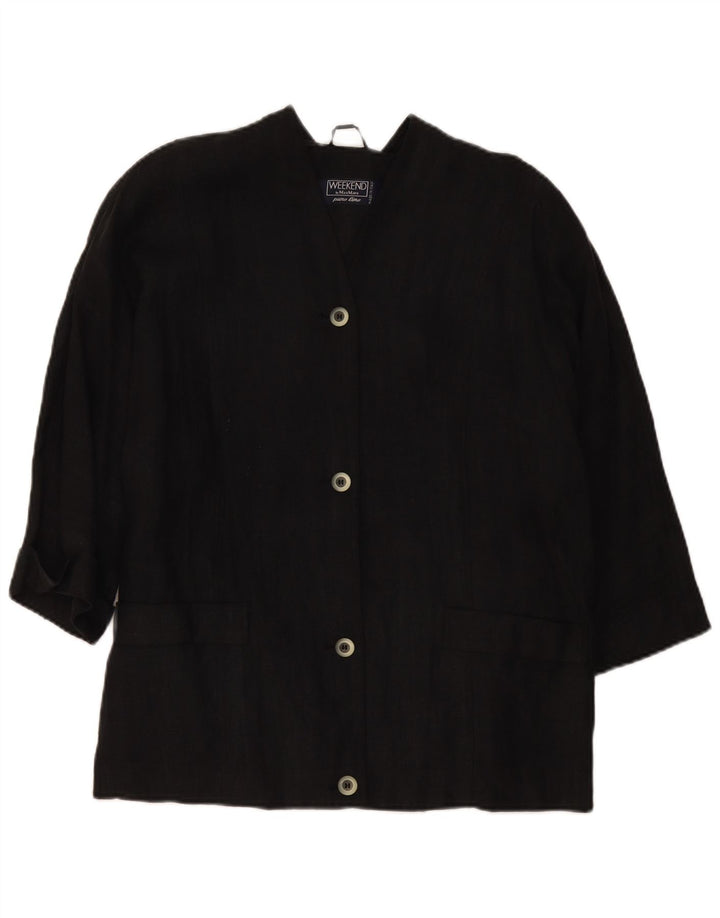 Max Mara Damska marynarka weekendowa oversize zapinana na 4 guziki UK 10 Small Black