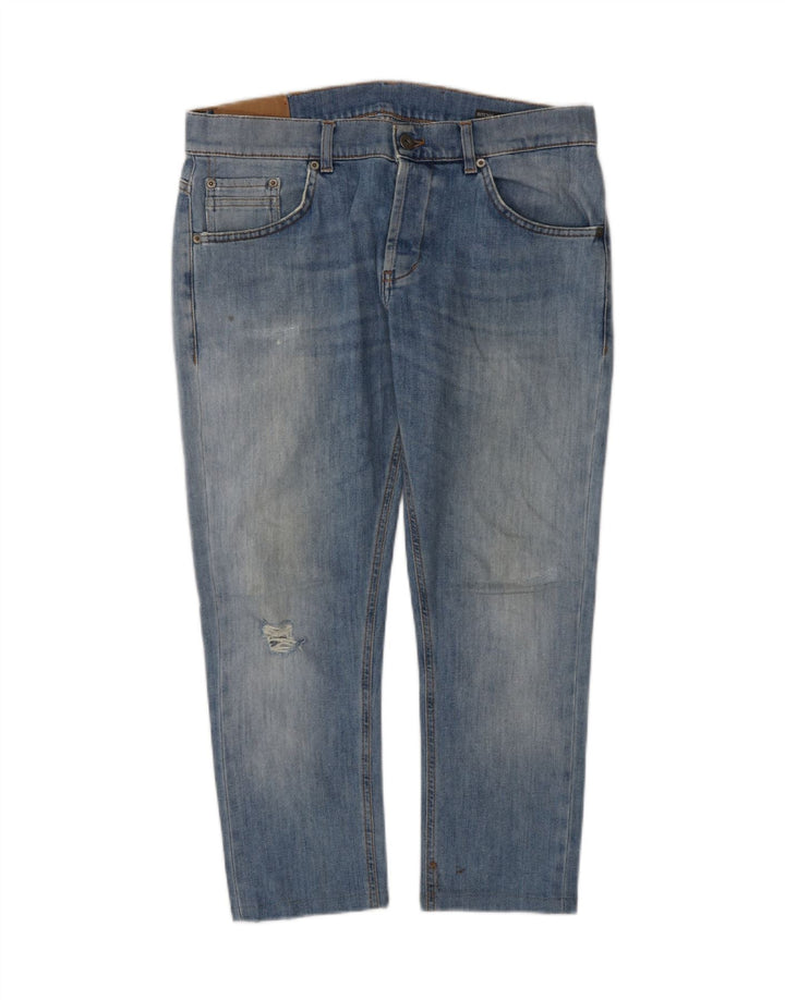 DONDUP Mens Ritchie Distressed Skinny Jeans W34 L24 Blue Cotton Vintage Dondup and Second-Hand Dondup from Messina Hembry 