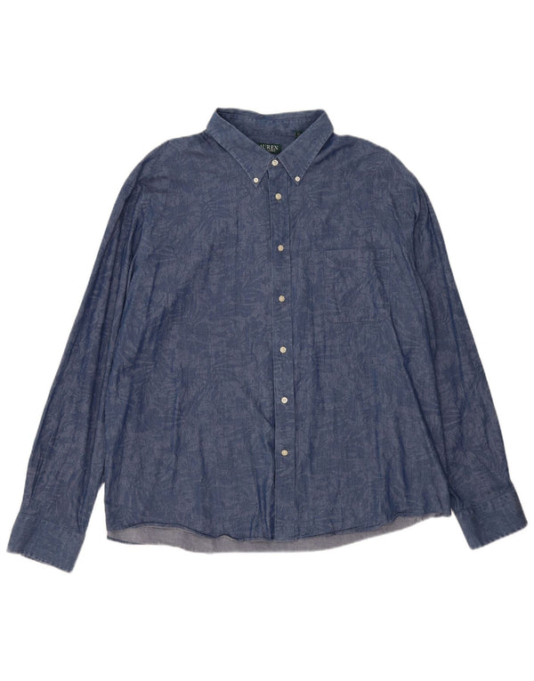 Koszula męska Ralph Lauren o regularnym kroju 2XL Granatowa, z kwiatowym elastanem