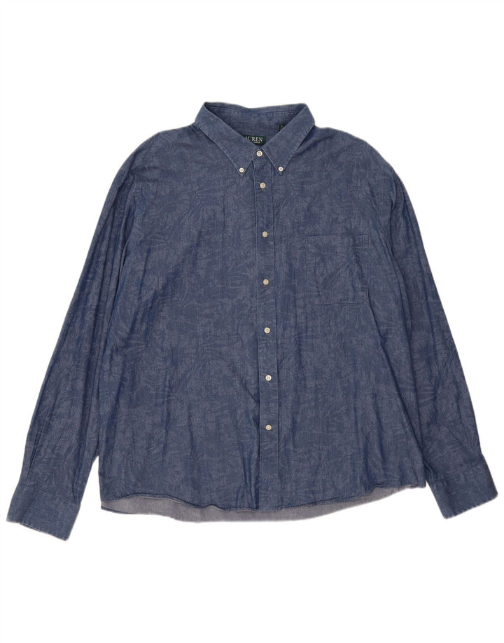 Koszula męska Ralph Lauren o regularnym kroju 2XL Granatowa, z kwiatowym elastanem