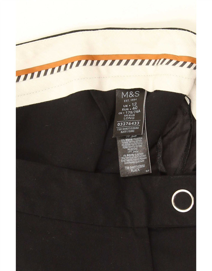 Damskie spodnie garniturowe Marks & Spencer UK 12 Medium W32 L32 Czarne