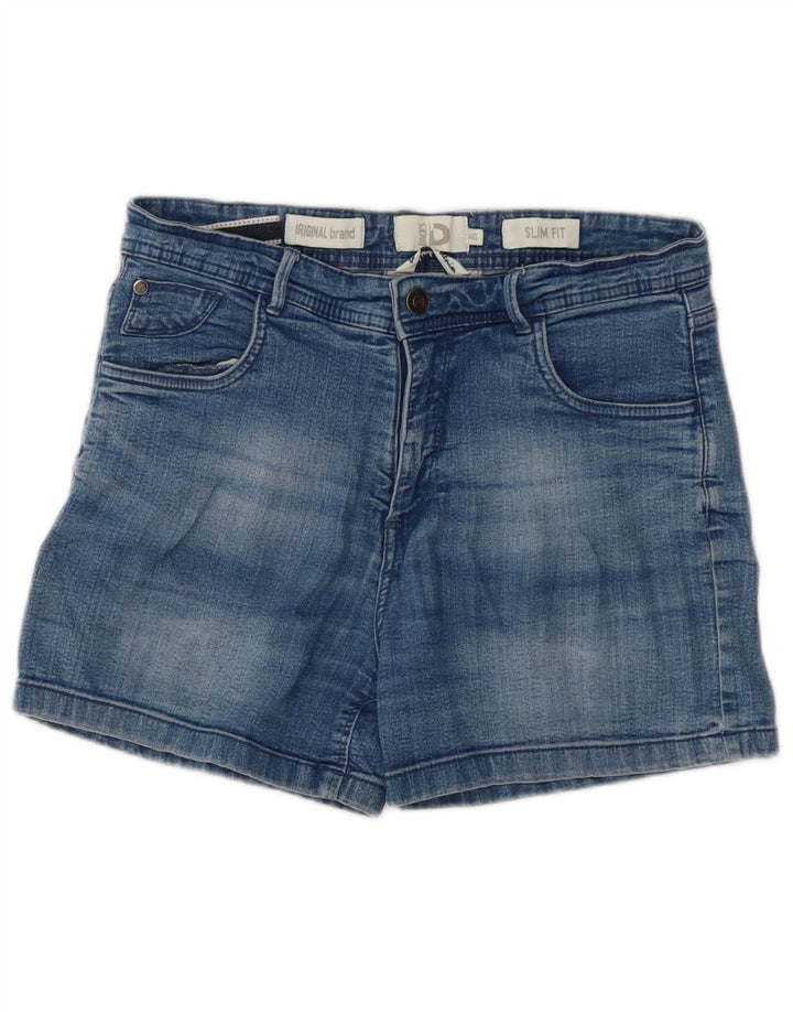 Damskie spodenki dżinsowe slim fit firmy Dack IT 46 Large W30, niebieska bawełna