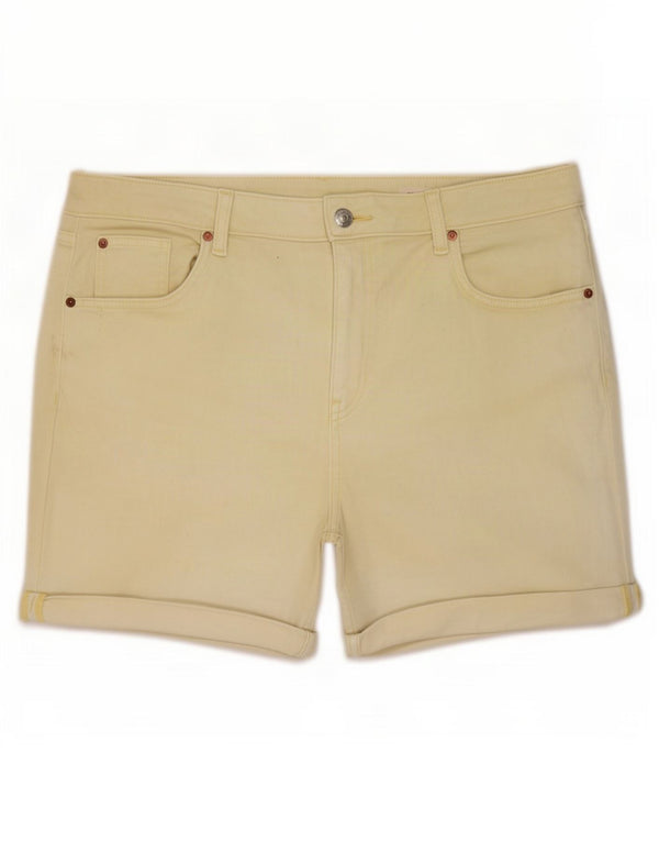 Marks & Spencer Damskie spodenki jeansowe Boyfriend UK 16, duże, W36, żółte, bawełniane