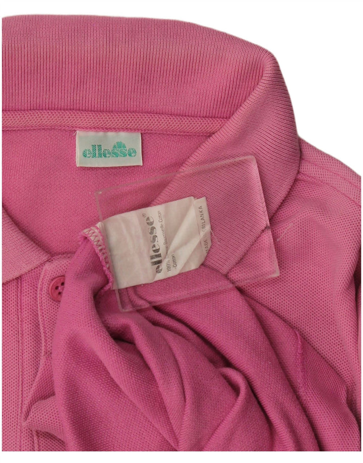 Męska koszulka polo Ellesse, duża, różowa, bawełniana