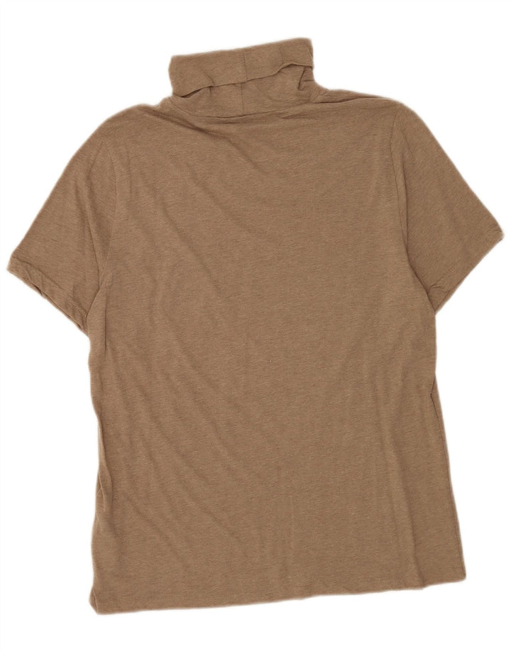 Bluzka damska J. Crew z okrągłym dekoltem, UK 14, duża, brązowa bawełna
