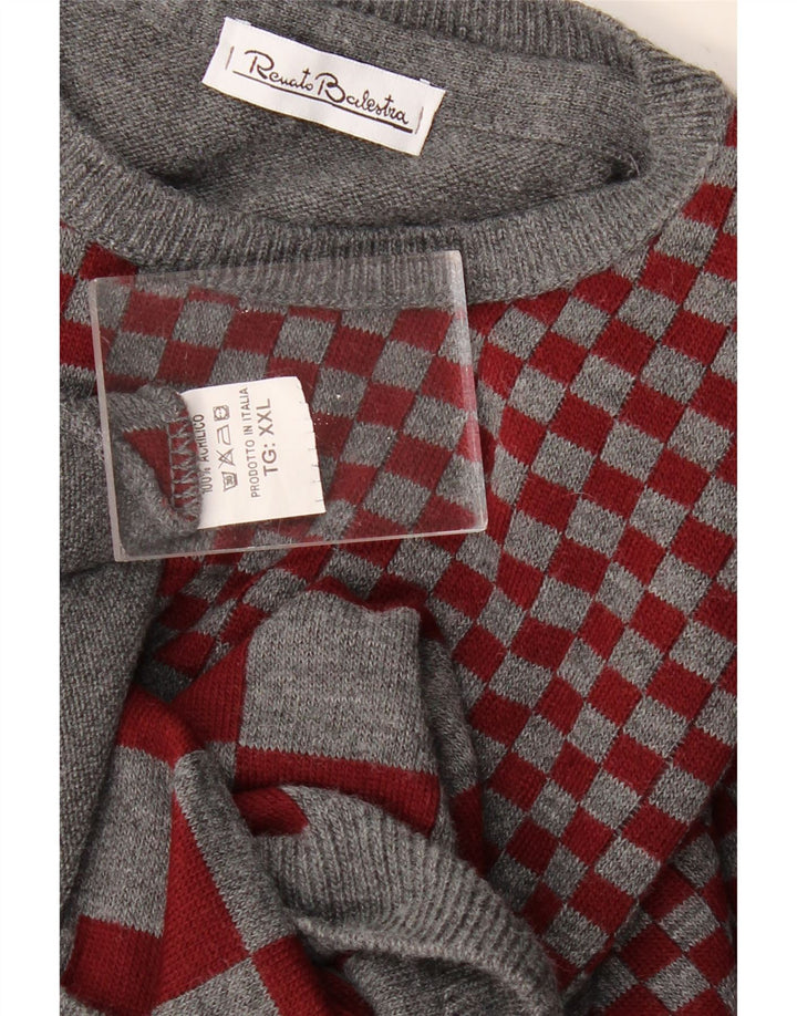 RENATO BALESTRA Girls Crew Neck Jumper Sweater 14-15 Years 2XL Grey Vintage Renato Balestra and Second-Hand Renato Balestra from Messina Hembry 