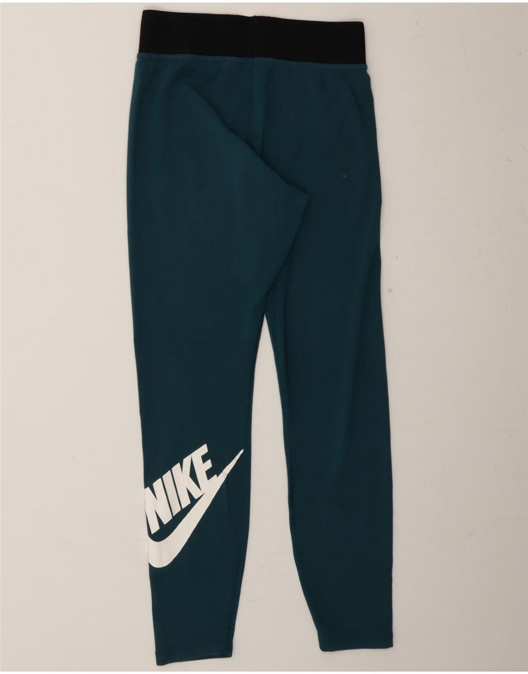 NIKE Womens Graphic Leggings UK 12 Medium  Navy Blue Cotton Vintage Nike and Second-Hand Nike from Messina Hembry 