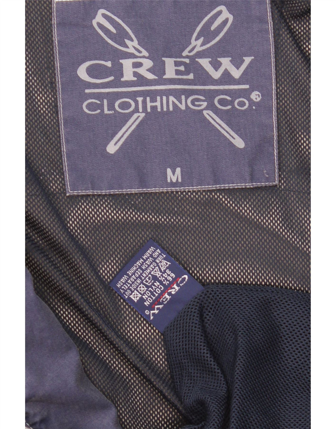 Męska kurtka bomber Crew Clothing UK 38, średnia niebieska, bawełniana