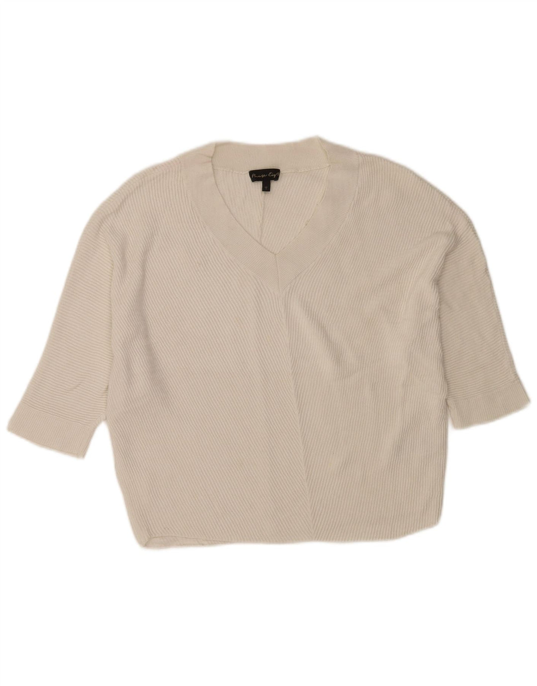 Damski sweter oversize Phase Eight z dekoltem w szpic, UK 10, mały, biały