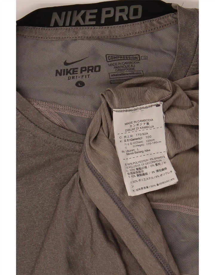T-shirt damski Nike Dri Fit Top UK 14, duży, szary poliester